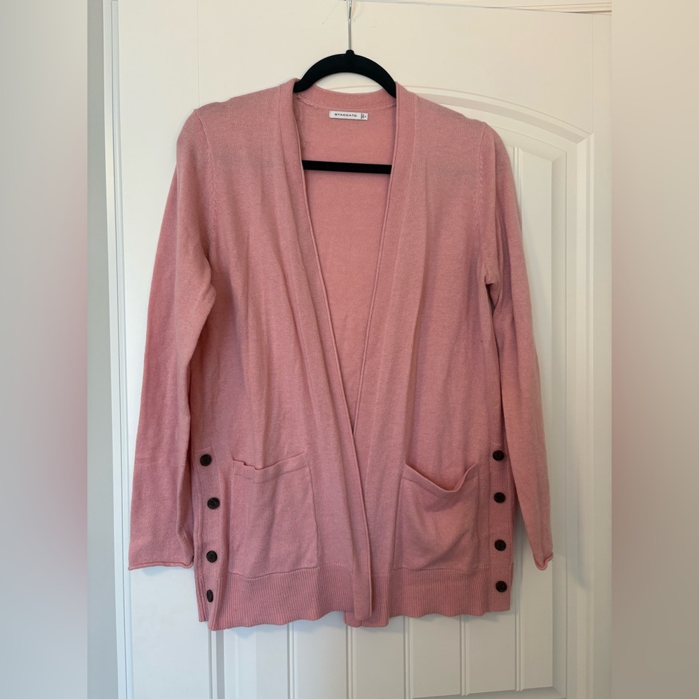 Staccato Women's Pink Cardigan Sweater Large NWOT